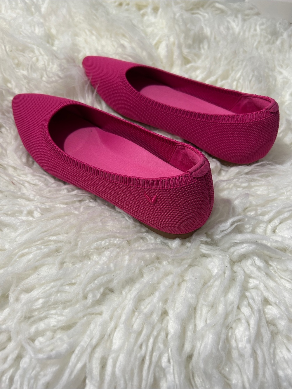 Vivaia Comfortable pointed toe pink ballet flats size 37.5 or 7 - Picture 6 of 9